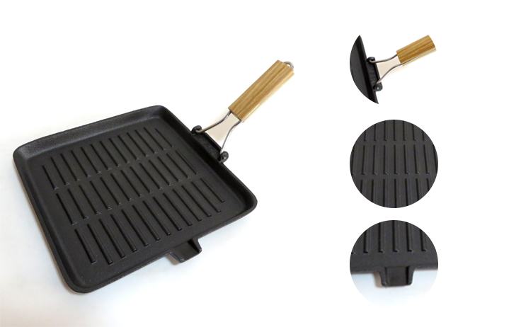 Cast Iron&nbsp;Grill Pan Pre-seasoned with Vegetable Oil