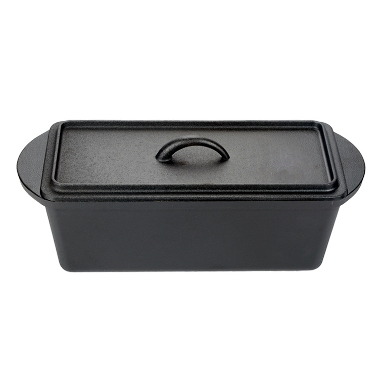 Custom Cast Iron Bread Loaf Pan: Heavy Duty Sourdough Pot with Lid