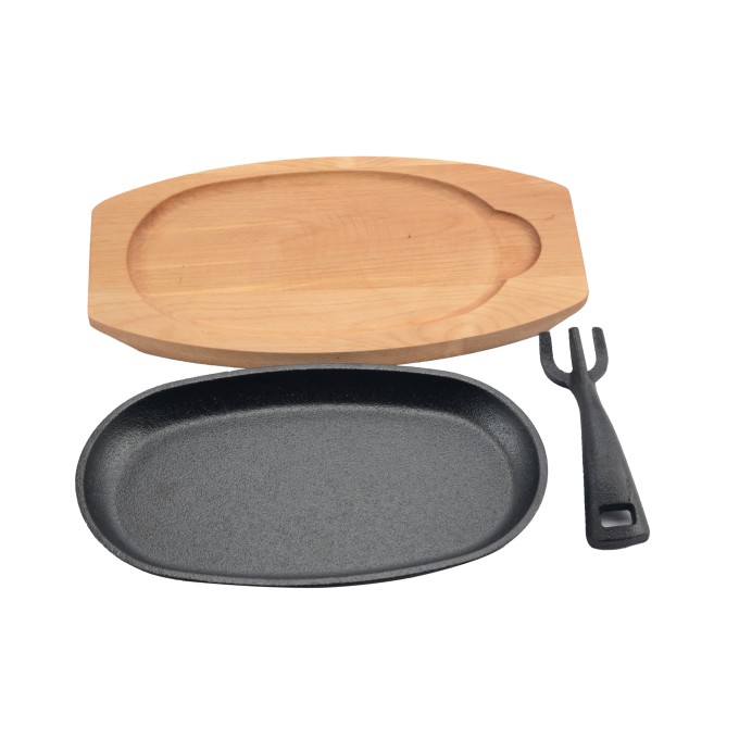 Pre-Seasoned Cast Iron Sizzling Plate