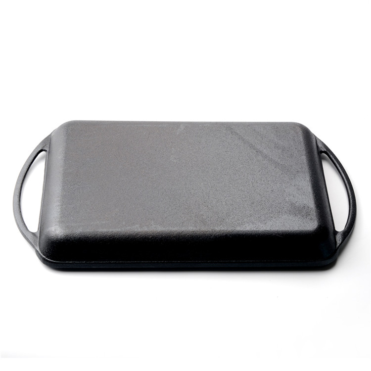 Double-Handle Non-Stick Cast Iron Skillet