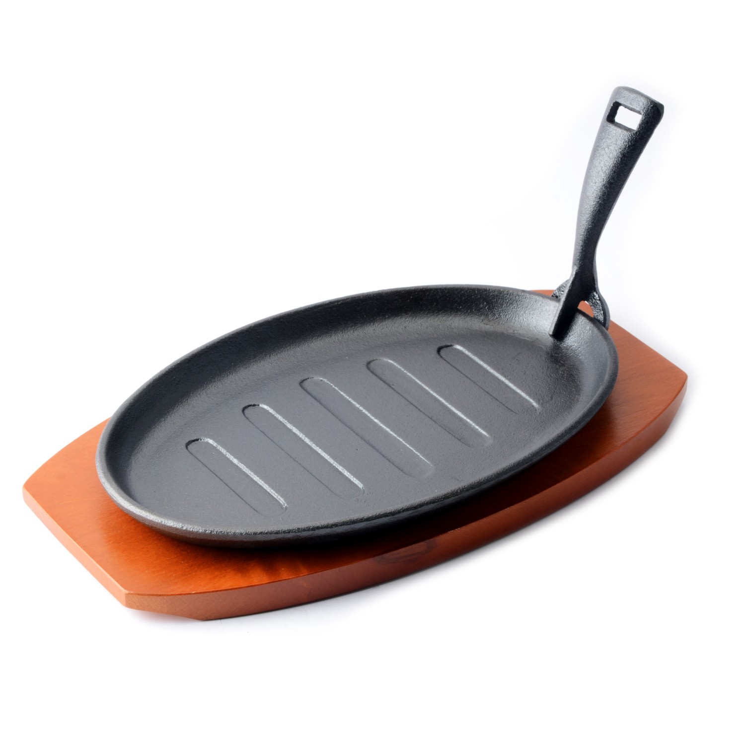 Cast Iron Sizzling Plate with Grill Ridges