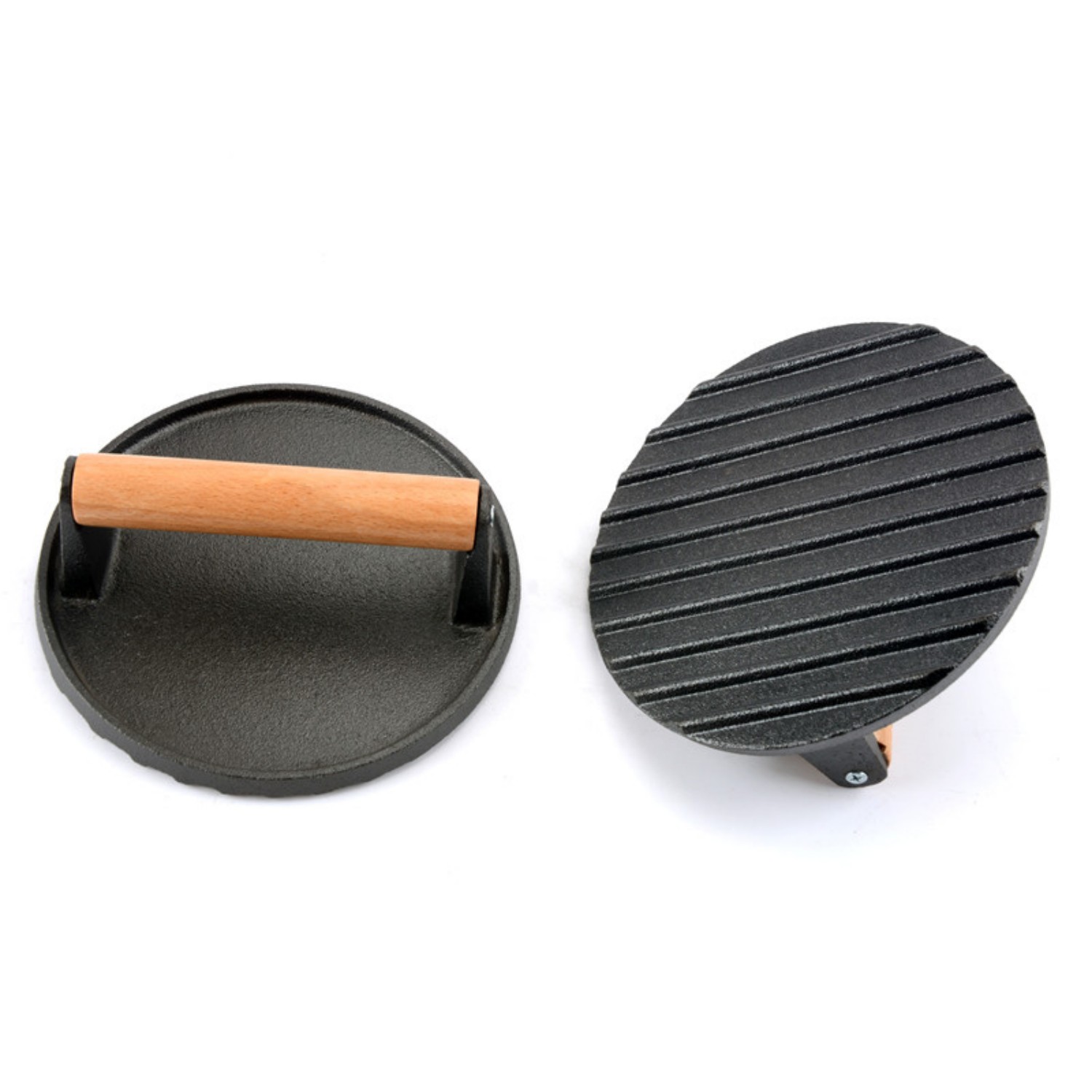 Cast Iron Round Burger Press