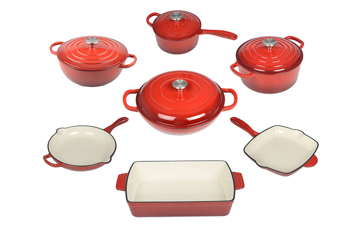 Enameled Cast Iron Cookware Set