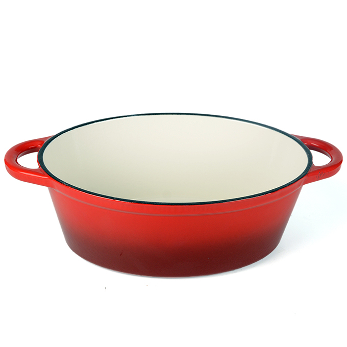 20cm Enamelled Cast Iron Oval Casserole