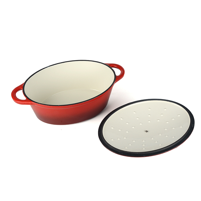20cm Enamelled Cast Iron Oval Casserole