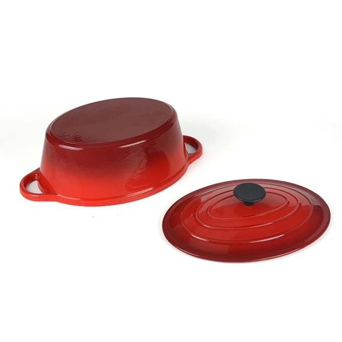 20cm Enamelled Cast Iron Oval Casserole