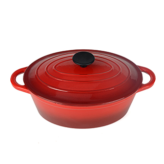 20cm Enamelled Cast Iron Oval Casserole