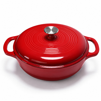 31cm Red Shallow Dutch Oven