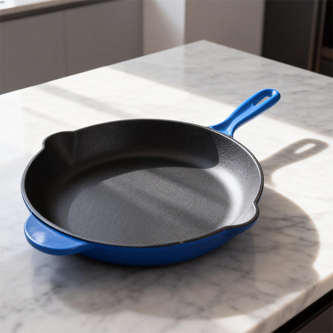 30cm Enamel Cast Iron Skillet with Two Handles