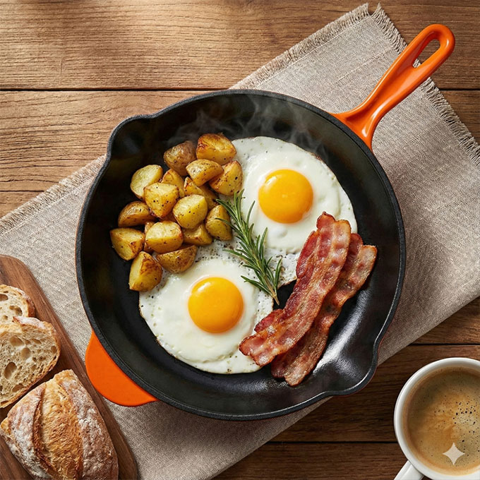 30cm Enamel Cast Iron Skillet with Two Handles