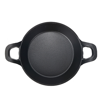 Double Handle Pre-Seasoned Cast Iron Round Skillet