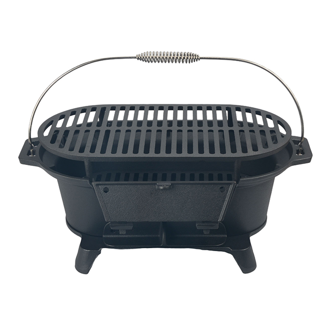 Portable Cast Iron Hibachi Charcoal Grill