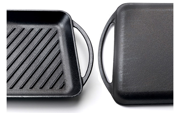Double-Handle Non-Stick Cast Iron Skillet