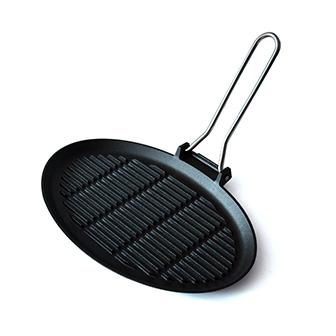 Cast Iron Grill Pan with Stainless Steel Handle