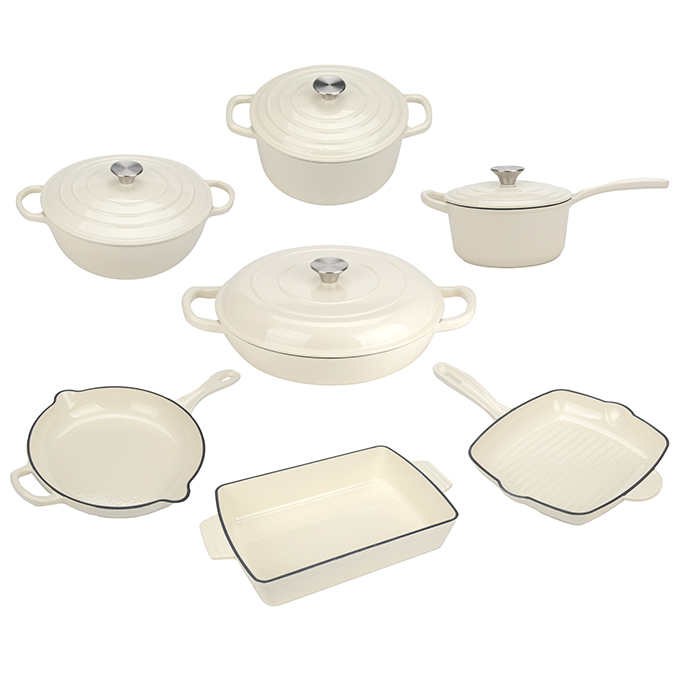 Enameled Cast Iron Cookware Set