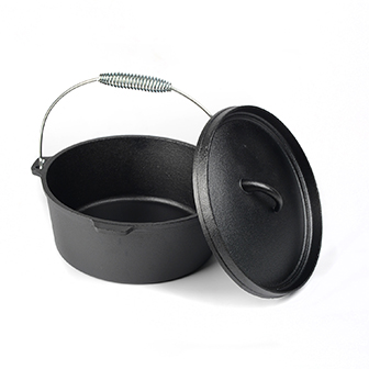 Cast Iron Camping Dutch Oven with Lid Lifter and Storage Bag