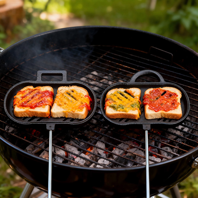Cast Iron Pie Iron Pre-seasoned with vegetable oil