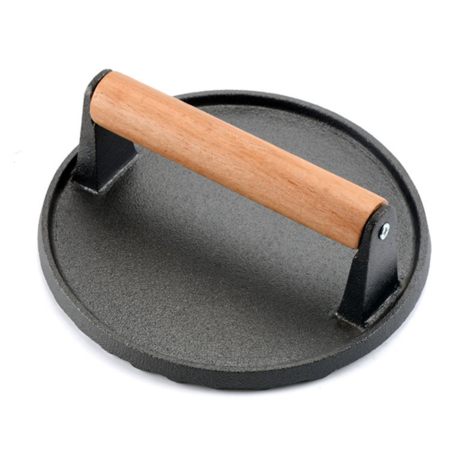 Cast Iron Round Burger Press
