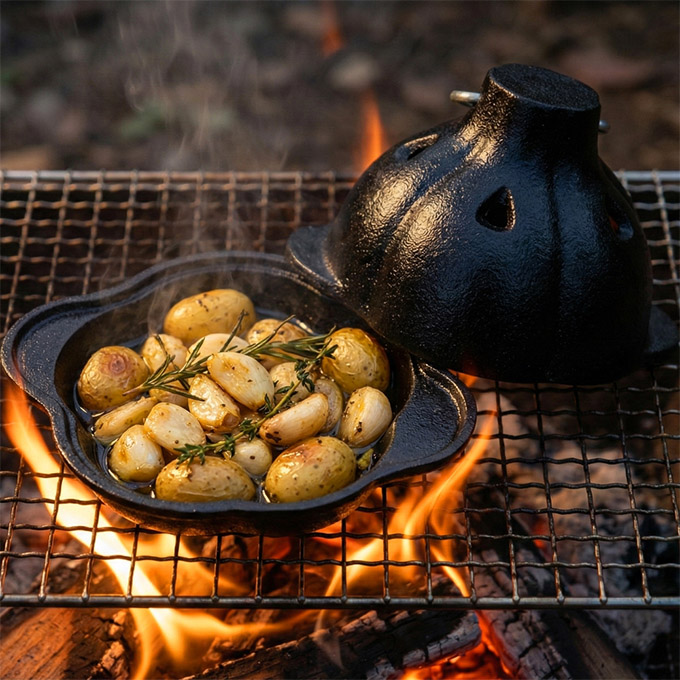 Cast Iron Garlic Roaster