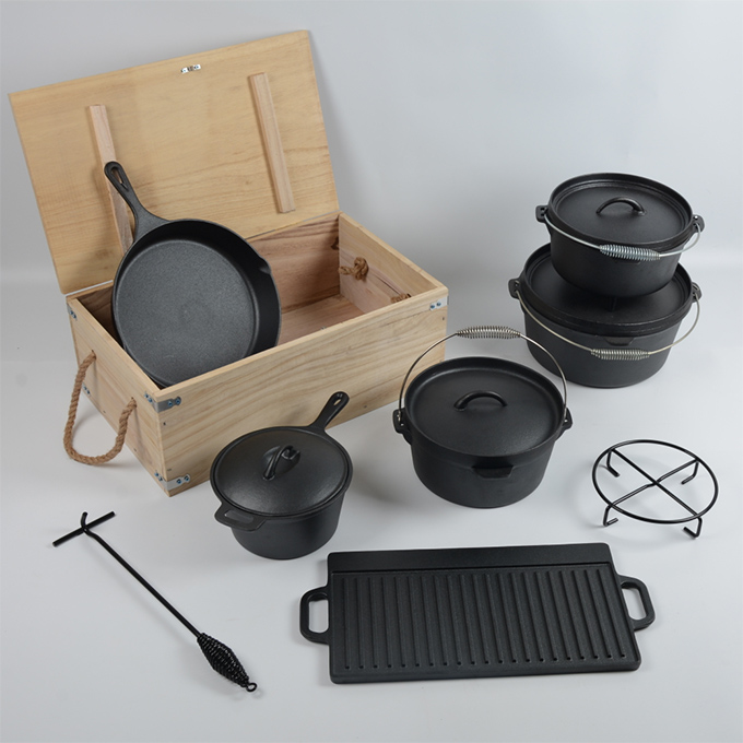 Camping Cast Iron Cookware Set