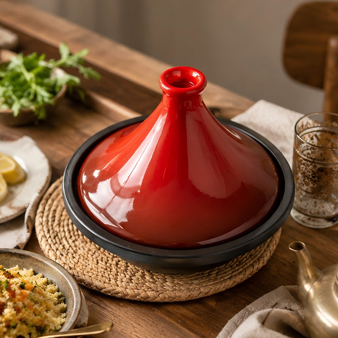 Enamel Cast Iron Tagine Pot