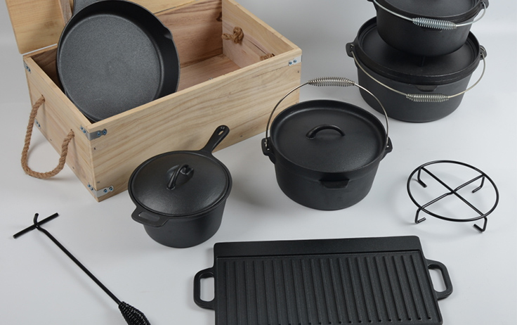 Camping Cast Iron Cookware Set