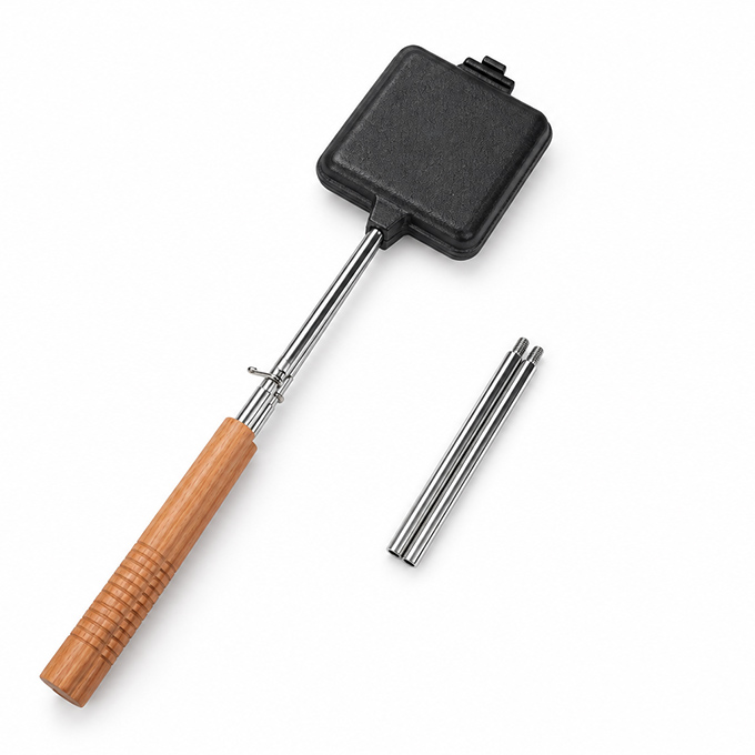 Small Square Cast Iron Pie Iron