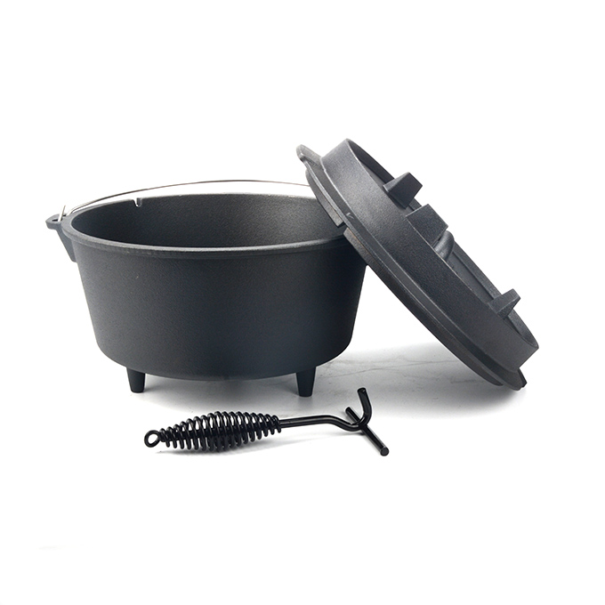 Camping Dutch Oven with Bail Handle
