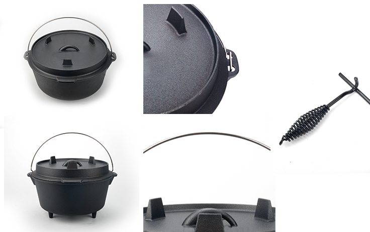Camping Dutch Oven with Bail Handle