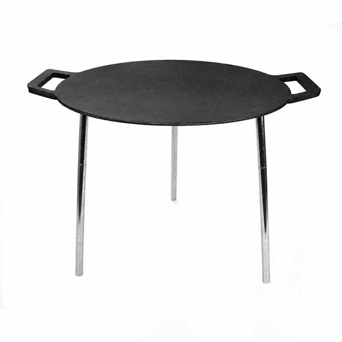 42cm Smooth Cast Iron Griddle with Dual Handles
