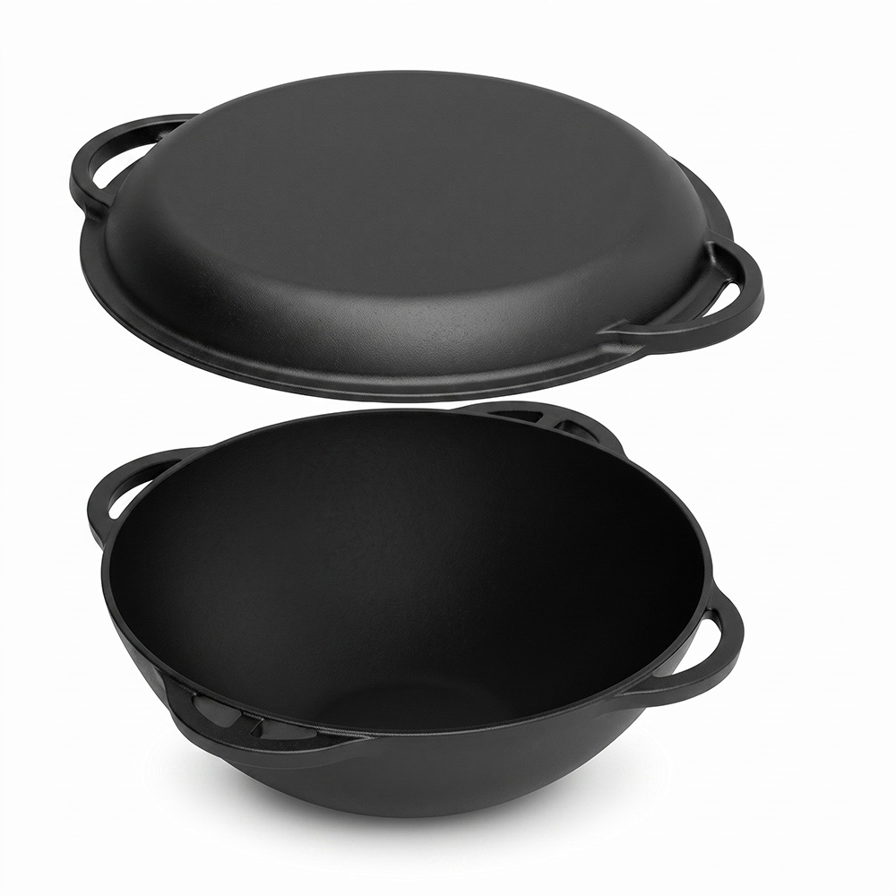 Cast Iron Bread Pan with 4 Loop Handles