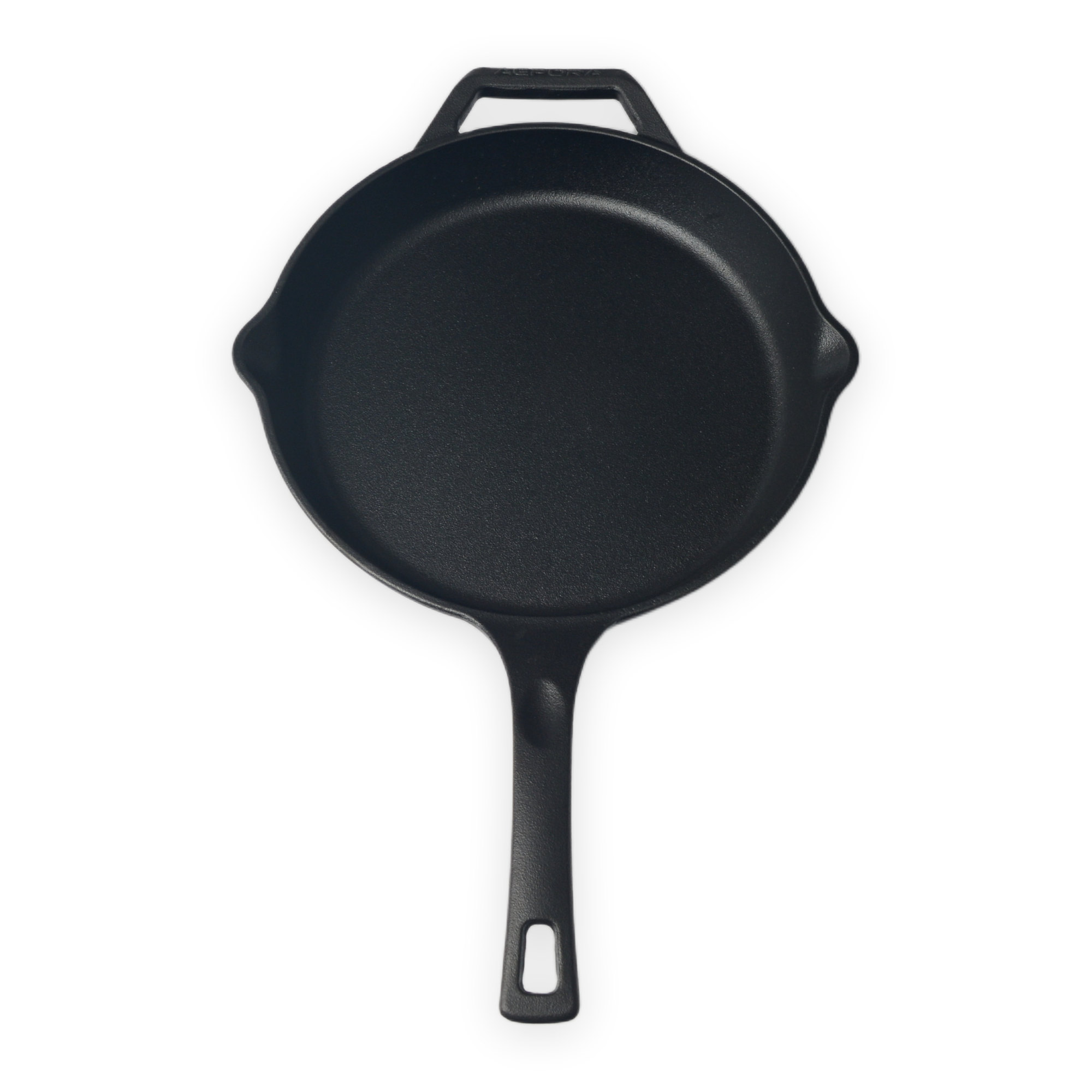 28cm Grape Seed Oil Pre-Seasoned Cast Iron Skillet with Dual Pour Spouts
