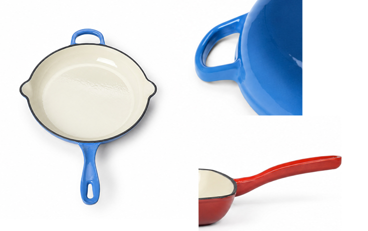 Cast Iron Enameled Round Frying pan