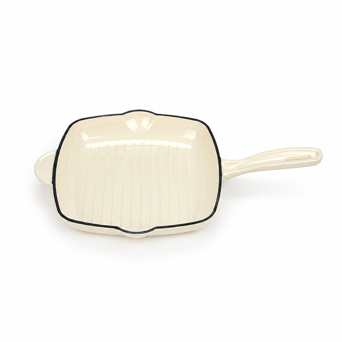 Cast Iron Enameled Square Steak Pan