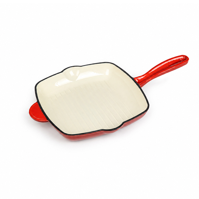 Cast Iron Enameled Square Steak Pan