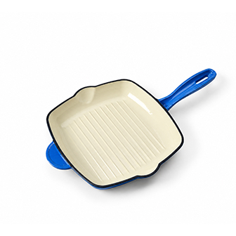 Cast Iron Enameled Square Steak Pan