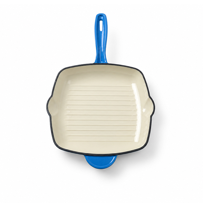 Cast Iron Enameled Square Steak Pan